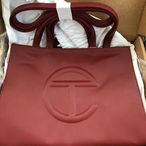 Medium Oxblood Telfar Shopper NWT